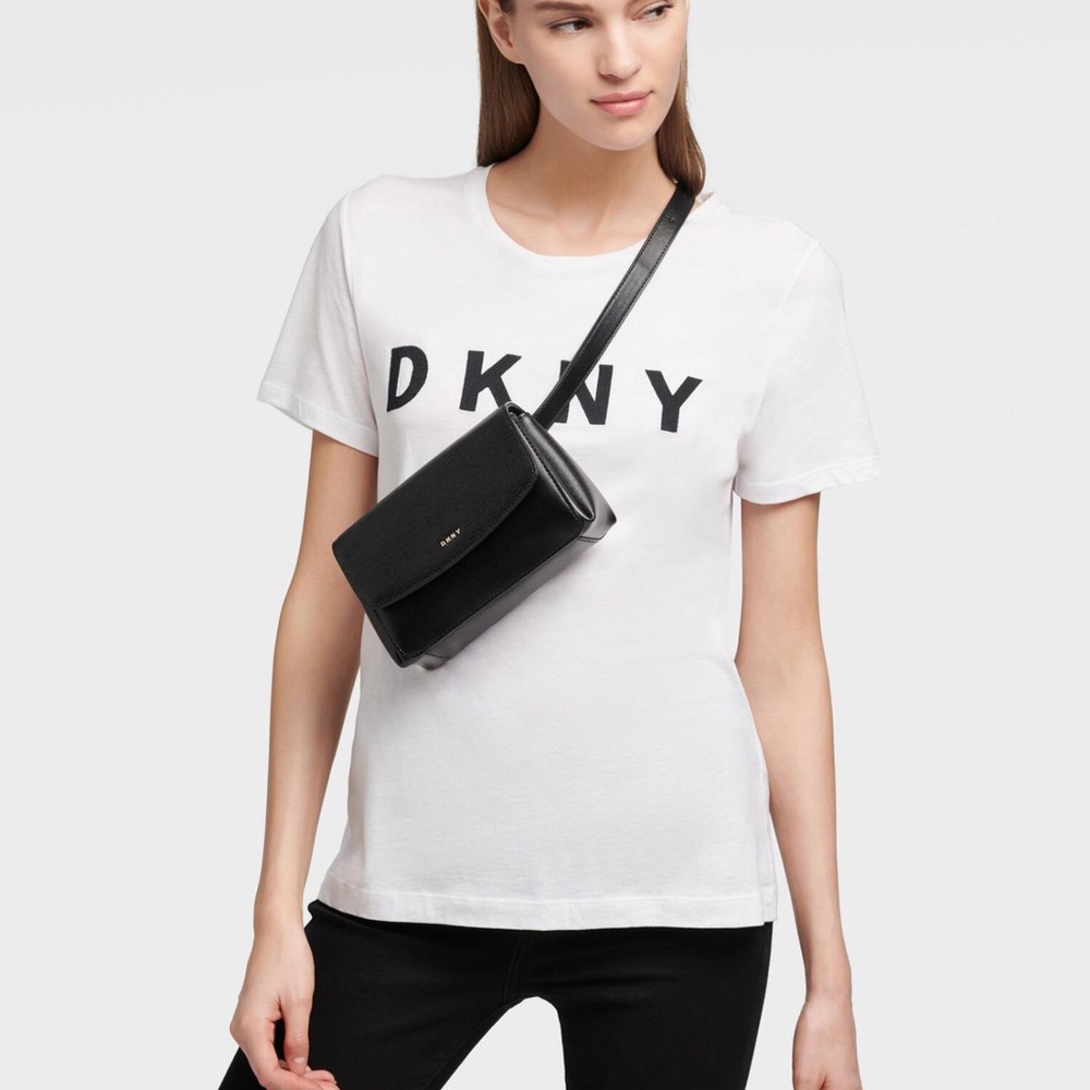 DKNY Women's Black Saffiano Belt Bag